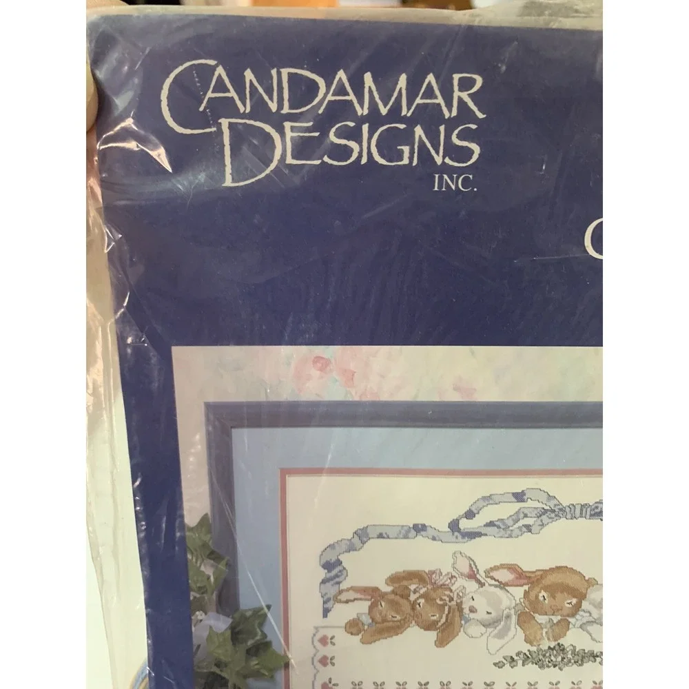 Candamar Designs Counted Cross Stitch Kit Bunny Babies' Sweet Dreams 60460 1991